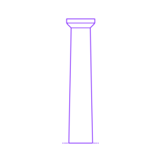Buildings Stone Columns Greek Doric Smooth Sticker Outline Svg File, Free Vectors File